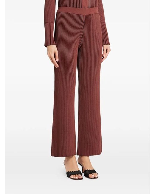 Simon Miller Red Val Ribbed Trousers