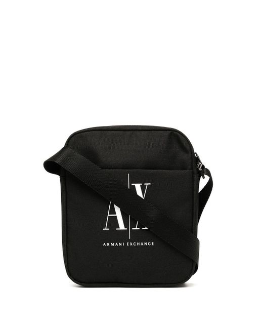 Armani Exchange Ax Logo Messenger Bag in Black for Men Lyst UK