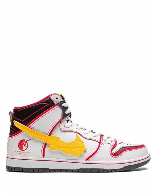 Nike Pink X Gundam Sb Dunk High Pro Qs "Rx-0" Sneakers for men