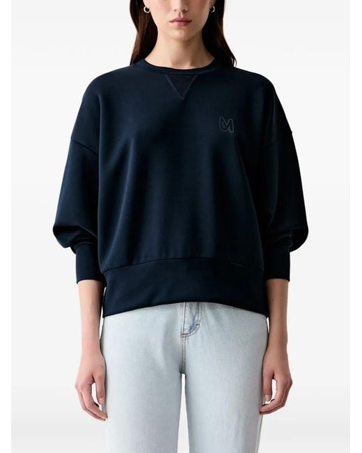 Mos Mosh Black Logo-Embroidered Sweatshirt