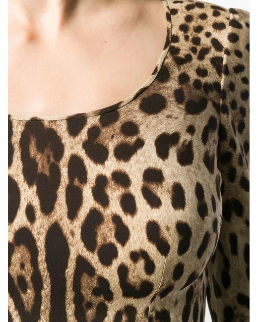 Dolce & Gabbana Multicolor Leopard Print Blouse