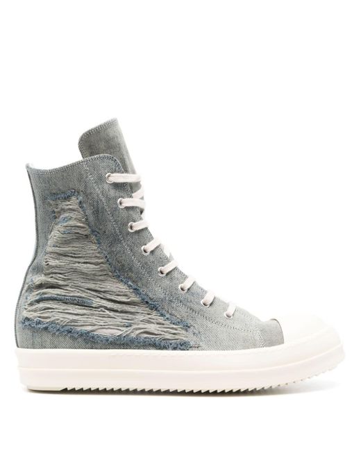 Rick Owens Jeans-Sneakers im Distressed-Look in Gray für Herren