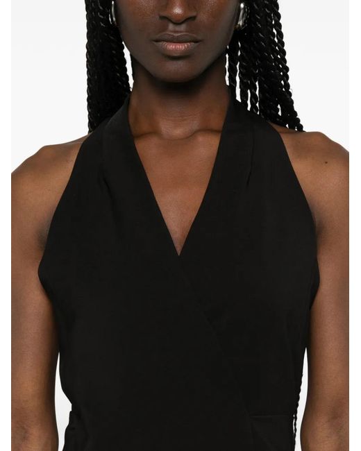 Marella Black Costume À Dos-Nu Style Portefeuille