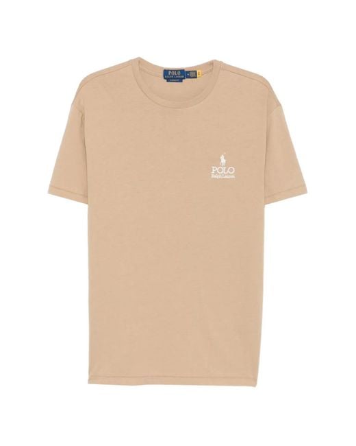 Polo Ralph Lauren Natural Logo-Embroidered T-Shirt for men