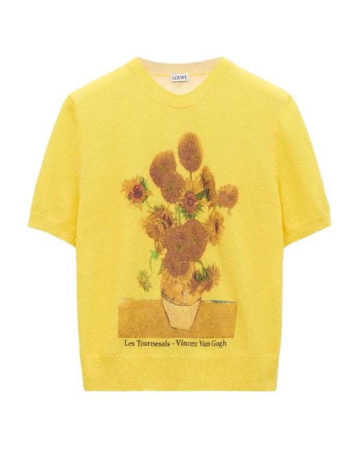 Loewe Yellow Vincent Van Gogh Floral-Print T-Shirt