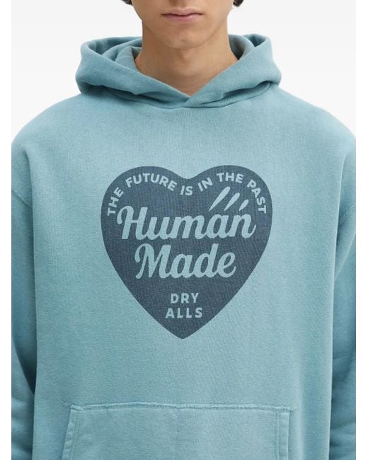 メンズ Human Made ハートロゴ パーカー Blue