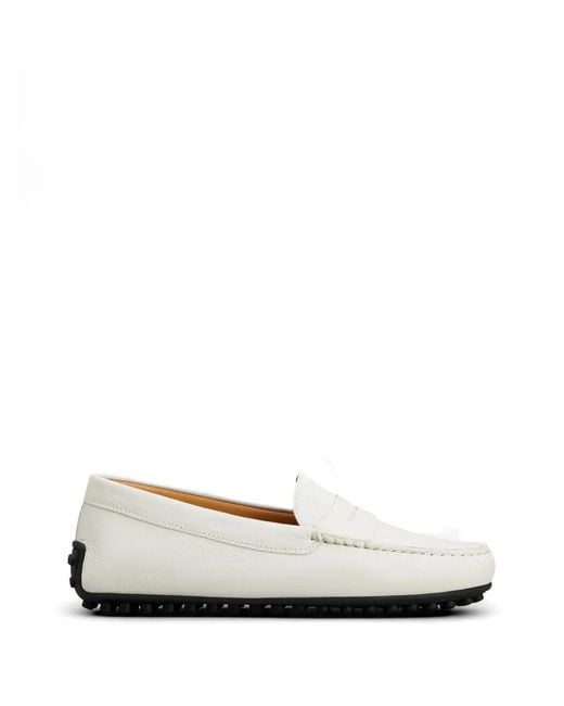 Tod's White City Gommino Loafers