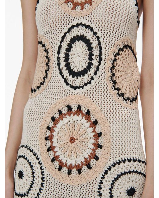 Jonathan Simkhai Metallic Lenon Crochet-knit Dress