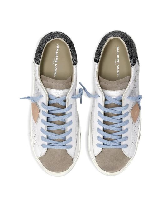 Philippe Model White Prsx Low Perforated Sneakers for men