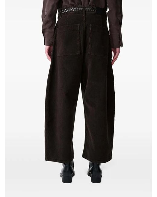 Studio Nicholson Black Chalco Corduroy Wide-Leg Trousers