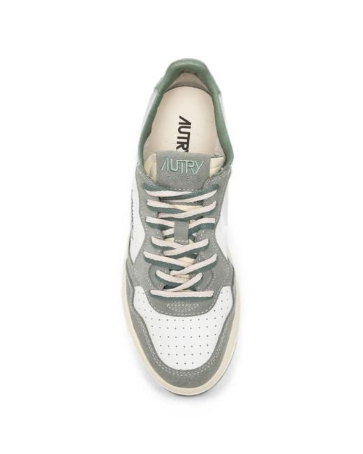 Autry White Panelled Sneakers