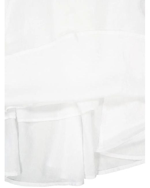 120% Lino White Midi Skirt