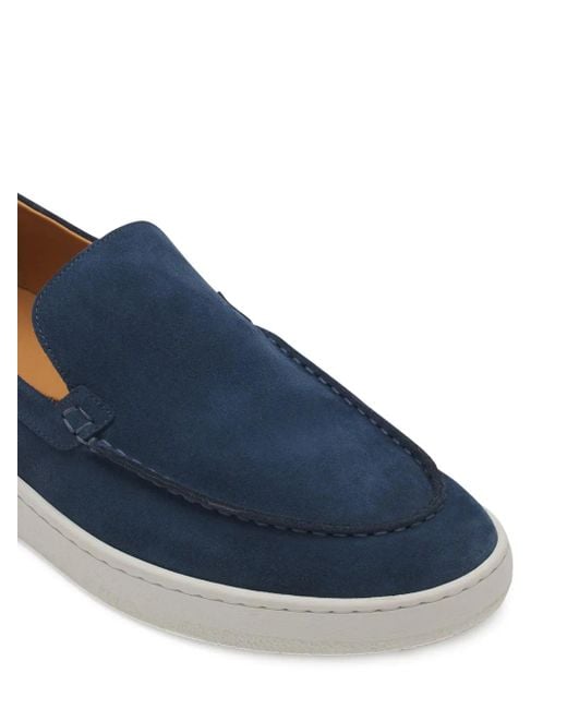 Lanvin Blue Suede Slip-On Loafers for men