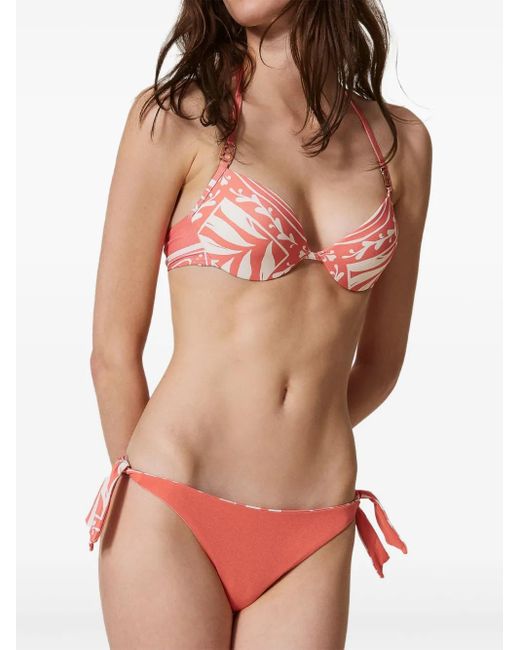 Twinset Pink Bikinihöschen Mit Grafischem Print