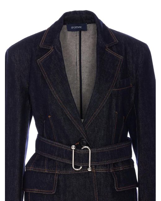 Sportmax Blue Denim Blazer