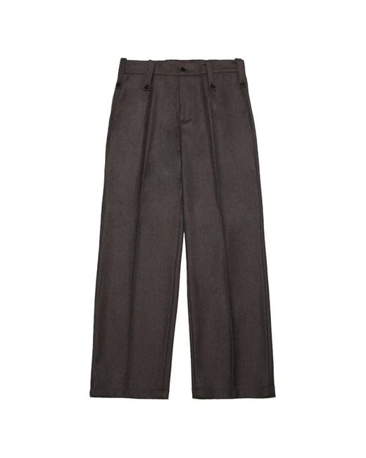 Paura Gray Kyris Button Trousers for men