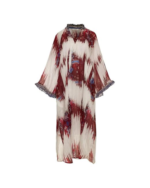Devotion Pink Freesia Patterned V-Neck Dress
