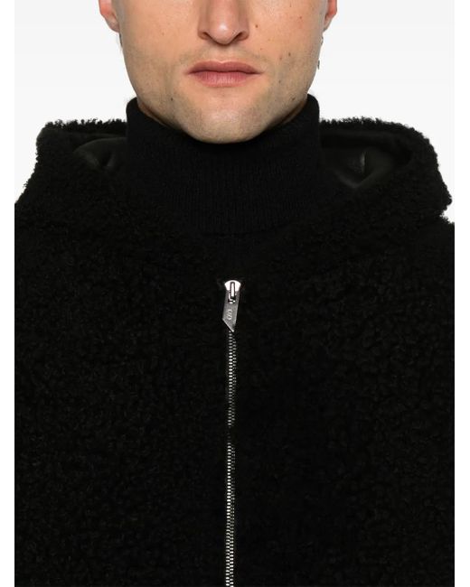 Salvatore Santoro Black Shearling Jacket for men