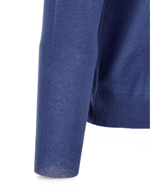Slowear Blue Giro Mélange-Yarn Sweater for men