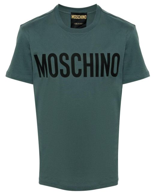 Camiseta con logo estampado Moschino de hombre de color Green