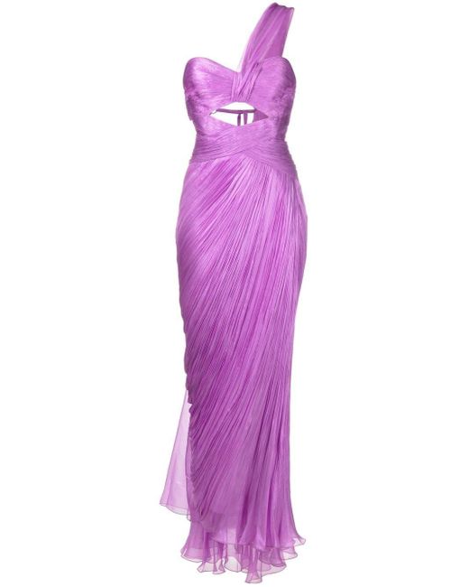 Maria Lucia Hohan Amelia Plissé-detail Gown in Purple | Lyst