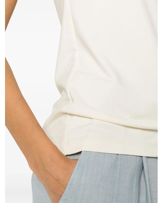 ELEH White Sleeveless Crew-Neck Top