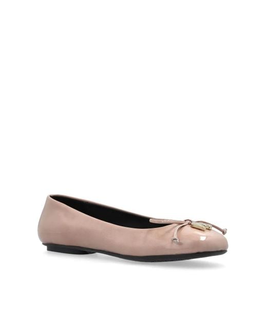 Furla White Leather Ballerina Flats