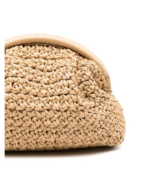 Eleventy Natural Woven Clutch Bag
