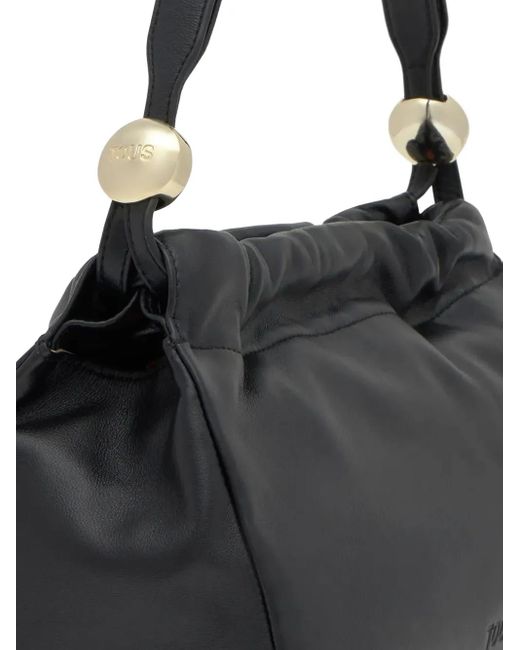 Tous Gloss レザーショルダーバッグ M Black