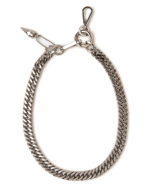 Alexander McQueen Metallic Cuban-Link Chain Necklace for men