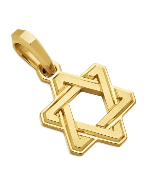 David Yurman Metallic 18Kt Deco Star Of David Pendant (24Mm) for men
