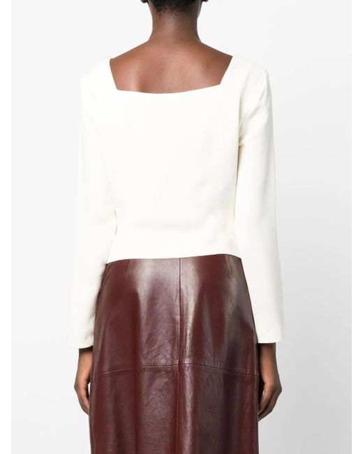FEDERICA TOSI White Square Neck Pullover Jumper