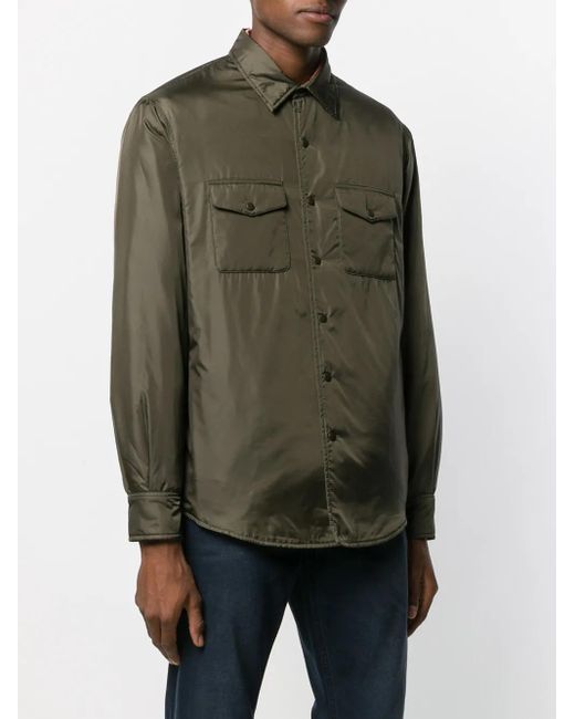 Aspesi Green Padded Shirt for men