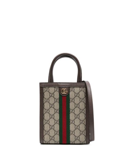 Mini sac cabas Ophidia GG Gucci en coloris Natural