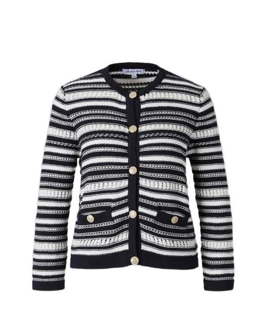 Veronica Beard Black Bellingham Button-Front Cardigan