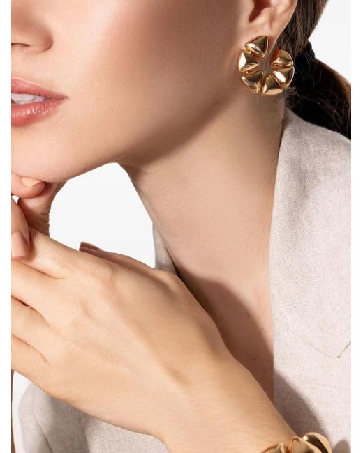 Vhernier Metallic 18K Rose Triangular Elements Earrings