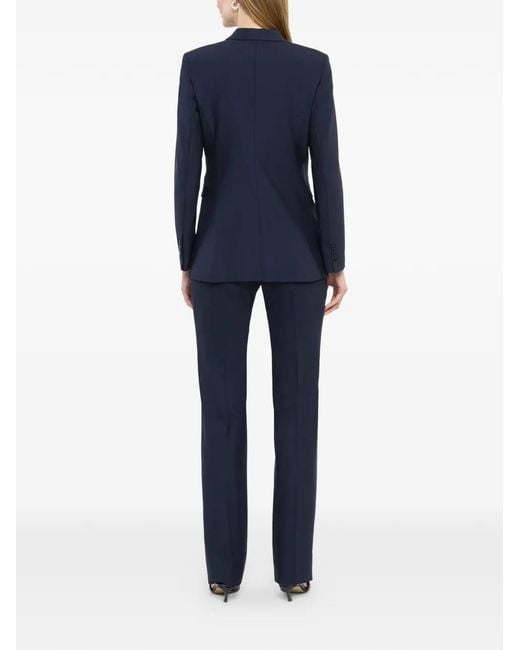 Another Tomorrow Blue Single-Button Blazer