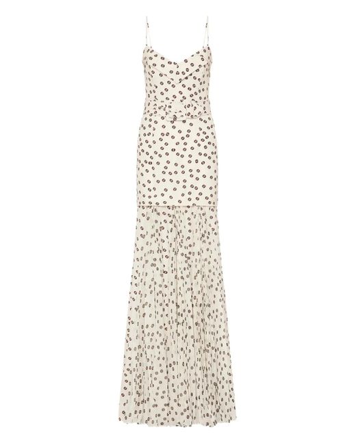 Rebecca Vallance White Candice Maxikleid Mit Polka Dots