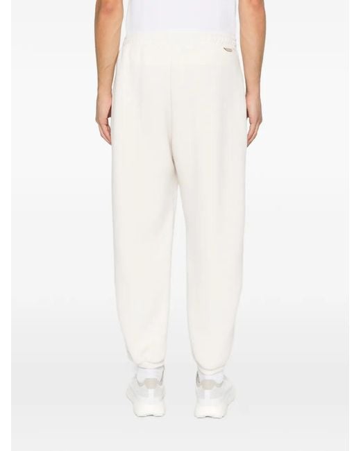 Yes London White Drawstring Pocket Track Pants for men
