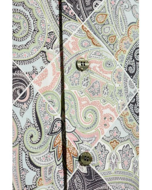 Etro Gray Printed Shirt for men
