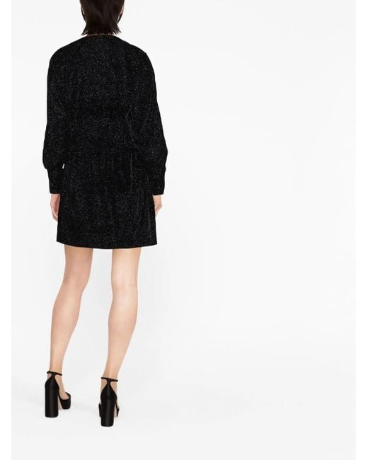 Isabel Marant Black Alexande Velvet Mini Dress