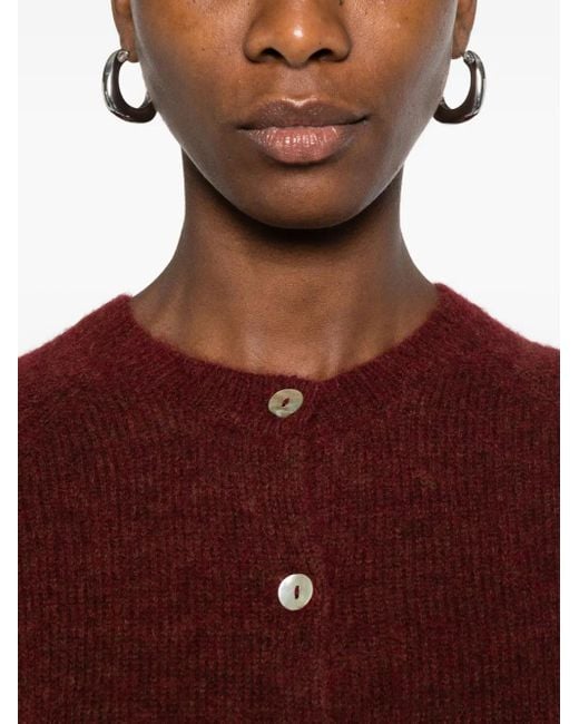 Cárdigan de manga larga Doen de color Red