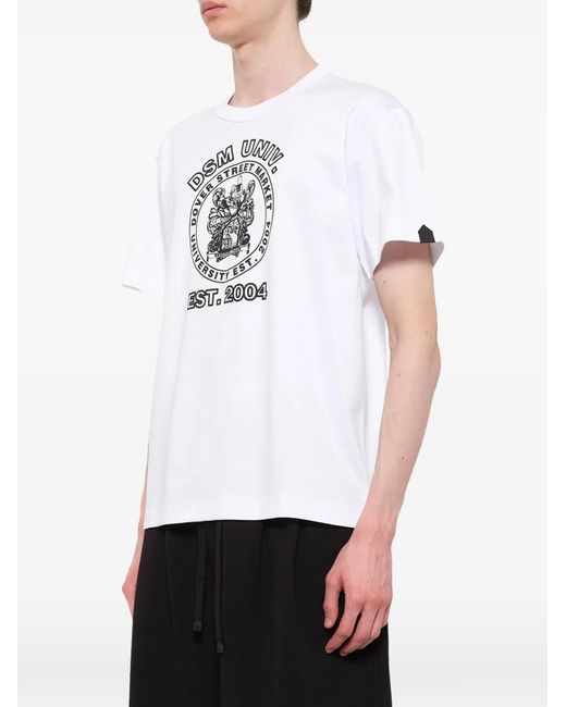 Dover Street Market White Dsm Graphic-Print T-Shirt for men