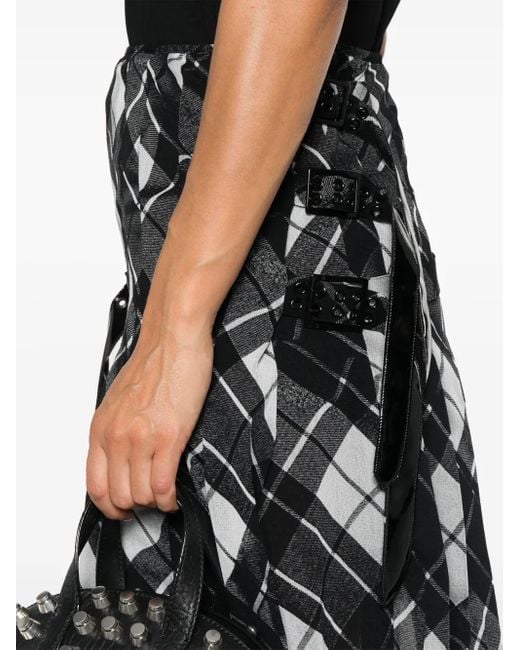 Jean Paul Gaultier Geruite Mini-Rok in het Black