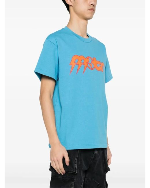 Members of The Rage Blue Logo-print Jersey T-shirt for men