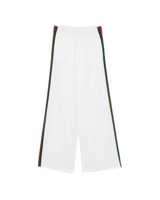 Gucci White Web-Stripe Track Pants