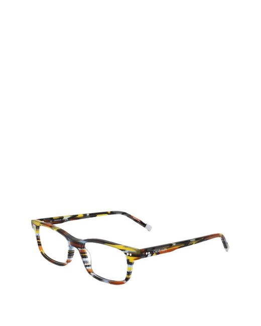 Calvin Klein White Rectangle-Frame Glasses