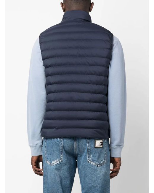 Fay Blue High-Neck Padded Gilet for men
