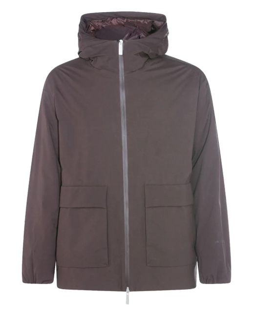 Herno Brown Hooded Padded Coat for men