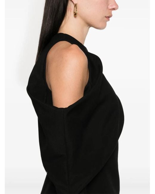 Robe asymétrique Khaite en coloris Black